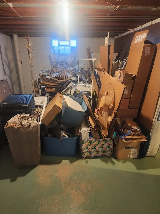 Roll-off dumpster container at job site for Construction Dumpster Rental in Madison